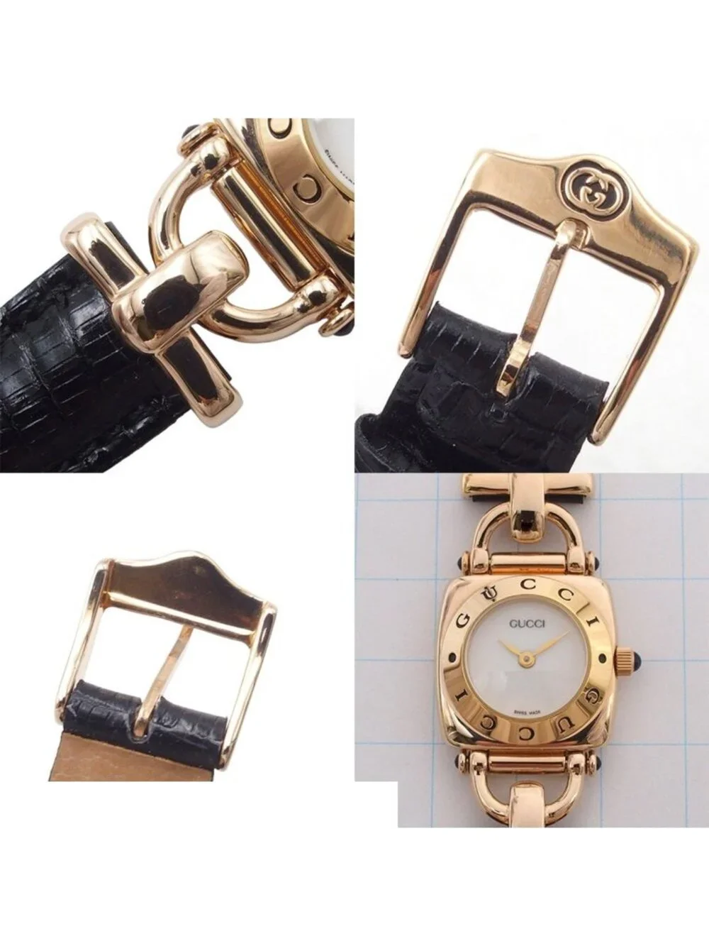 Gucci Horsebit White Leather Watch Quartz